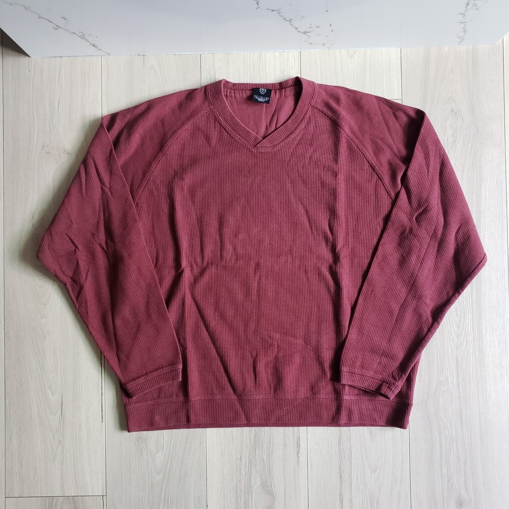 VTG Nike Golf Sweater Mens L Maroon Red Knit Mini‎ Swoosh 90s Sweatshirt